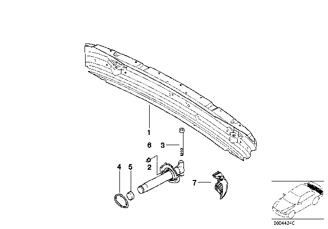 1999 BMW 528i Carrier, Rear Diagram