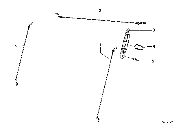 1977 BMW 320i Front Seat Backrest Unlocking Diagram 2