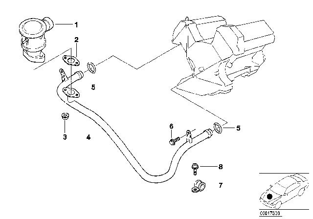 1998 BMW 740iL Emission Control - Air Pump Diagram 2