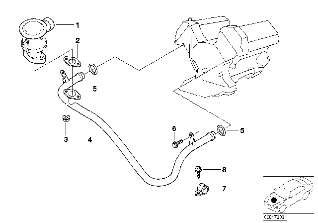 2000 BMW 740iL Emission Control - Air Pump Diagram 2