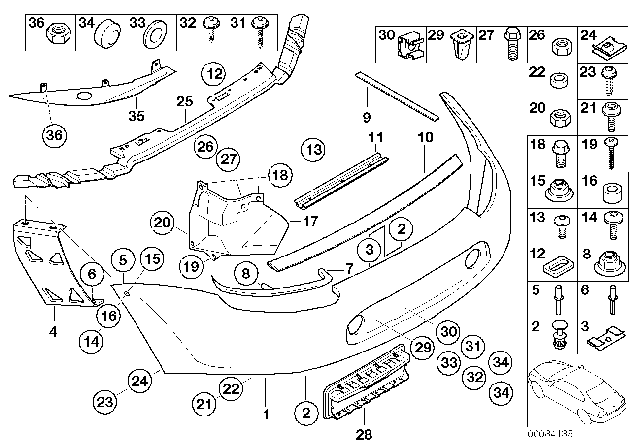 2003 BMW Alpina V8 Roadster Blind Rivet Diagram for 51127011729