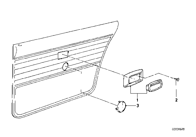 1977 BMW 530i Rear Door Ashtray Diagram