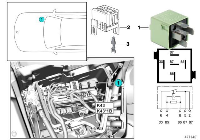 2016 BMW X6 Relay, Coolant Pump Diagram