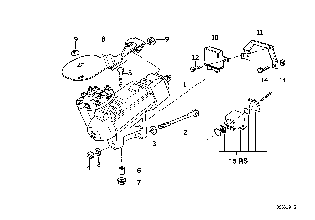 1994 BMW 530i Hydro Steering - Servotronic Diagram