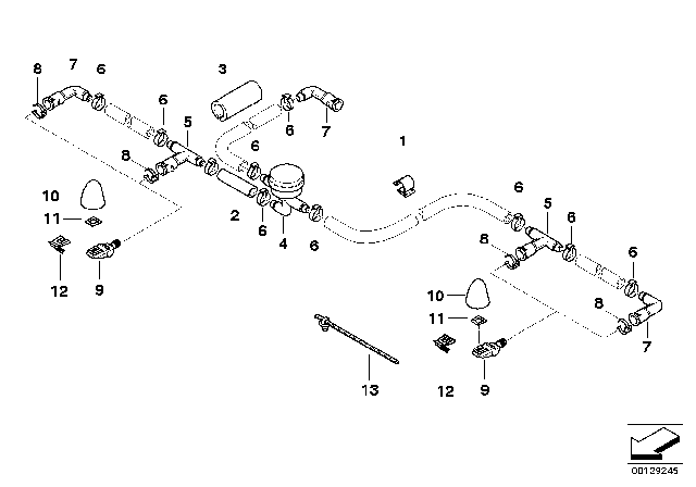 2005 BMW X3 2.5i(E83) Single Parts For Head Lamp Cleaning Diagram 2