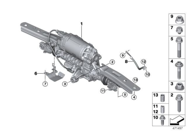 2020 BMW M850i xDrive Actuator HSR / Mounting Parts / Control Unit Diagram