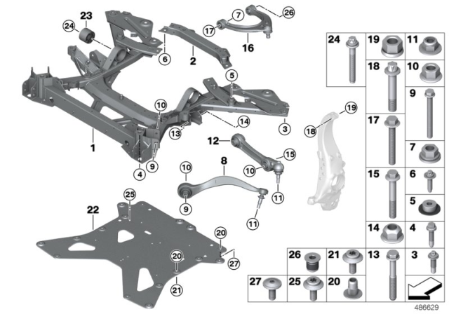 2019 BMW i8 Top Camber Correction Control Arm Diagram for 31126779908