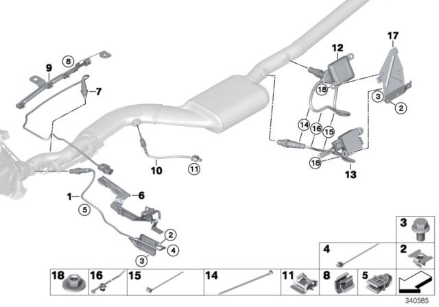 2015 BMW X3 Cable Strap Bracket Diagram for 61137562743