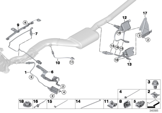 2015 BMW X3 Exhaust Temperature Sensor Diagram for 13627805606