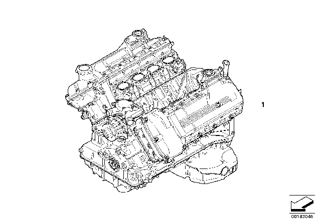 2009 BMW M3 Short Engine Diagram for 11002303727