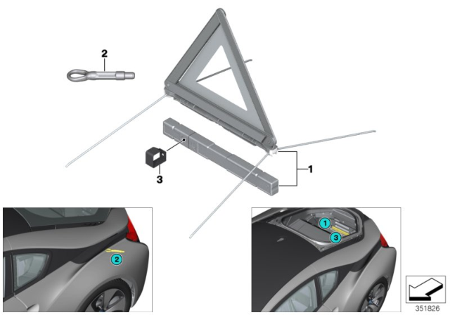 2019 BMW i8 Warning Triangle Diagram