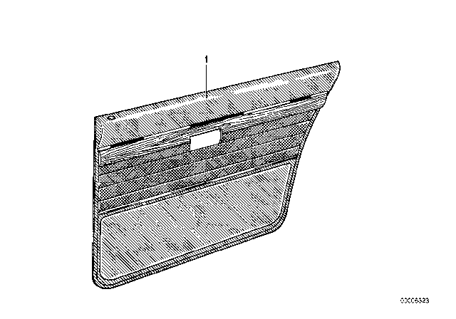 1977 BMW 530i Door Trim Panel Diagram 2