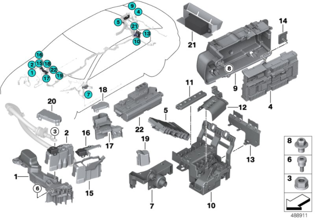 2020 BMW 540i Power Distribution Box Diagram 1