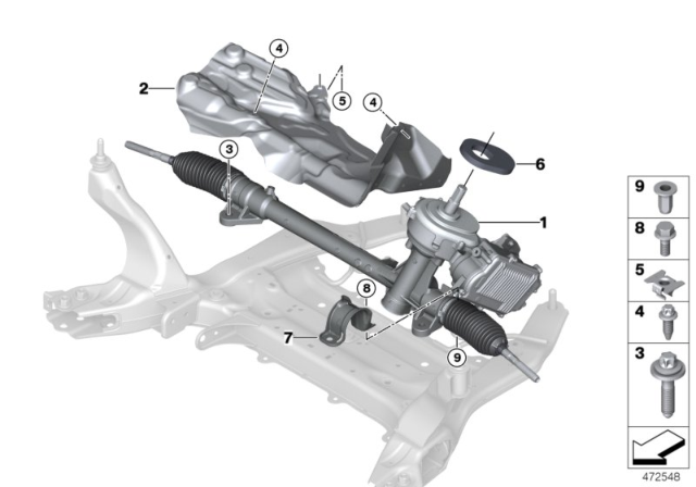 2020 BMW M235i xDrive Gran Coupe STEERING GEAR, ELECTRIC Diagram for 32106891579