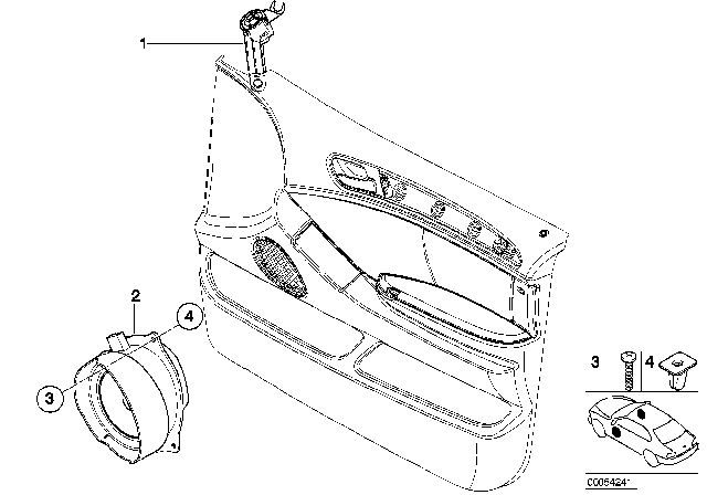 2000 BMW X5 Single Parts For HIFI System Diagram 1