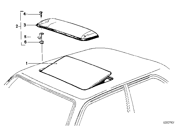 1977 BMW 530i Slipstream Deflector Diagram