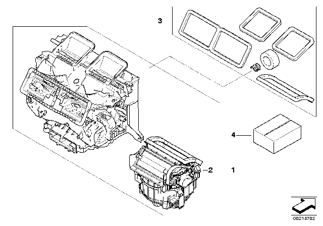 2010 BMW 128i Housing Parts Automatic Air Conditioning Diagram 2