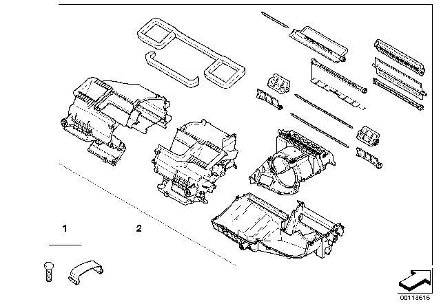 2007 BMW Z4 Housing Parts Automatic Air Conditioning Diagram