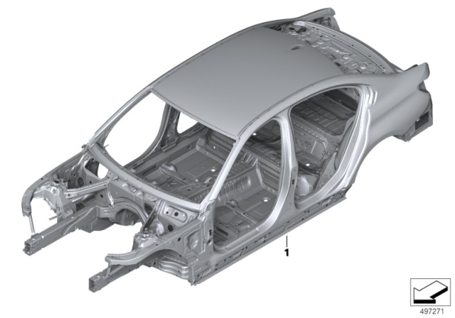 2020 BMW M340i xDrive Body Skeleton Diagram