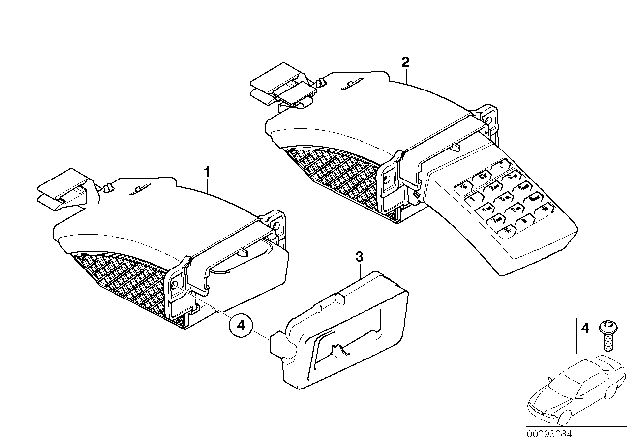 2002 BMW 745Li Phone Board / Drawer Diagram