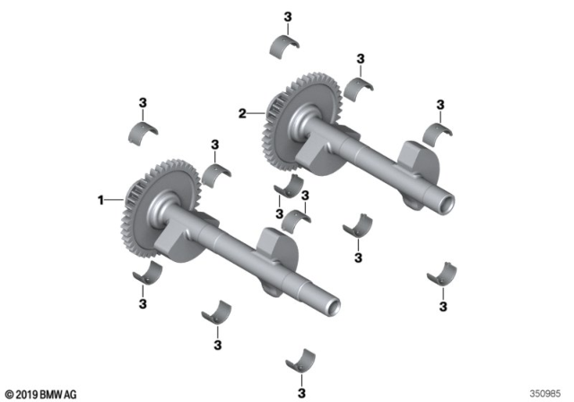 2018 BMW i3s Crankshaft Drive Mass Compensator Diagram