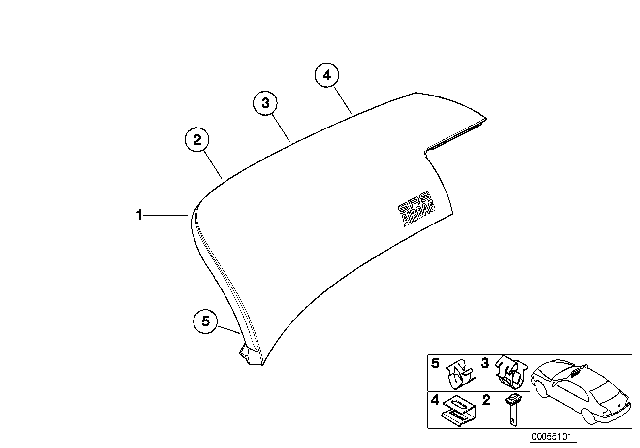 2001 BMW 325Ci Mounting Parts, Instrument Panel Diagram