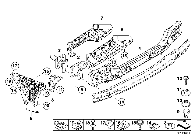 2009 BMW 550i Carrier, Rear Diagram