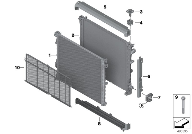 2020 BMW X3 M RADIATOR Diagram for 17118665241