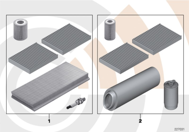 1999 BMW 528i Service Kit, Service II Diagram