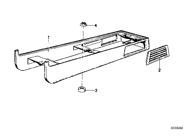 1980 BMW 733i Rear Mounting Parts Of Center Console Diagram 1