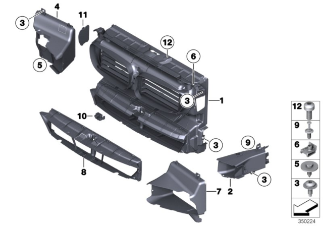 2014 BMW 535i Air Ducts Diagram