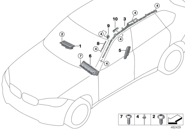 2018 BMW X5 Air Bag Diagram