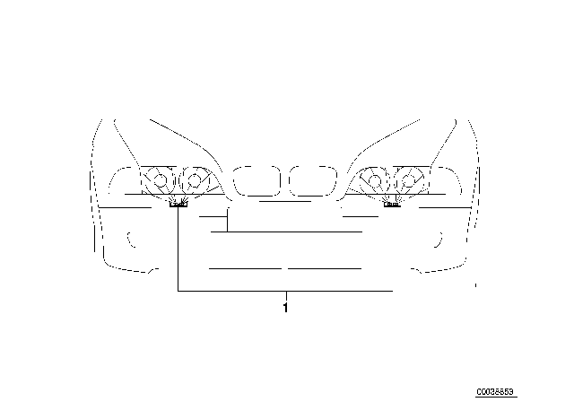 2007 BMW 328xi Retrofit Kit, Headlight Cleaning System Diagram