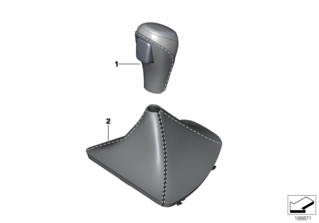 2011 BMW 328i BMW Performance Selector-Lever Grip Diagram