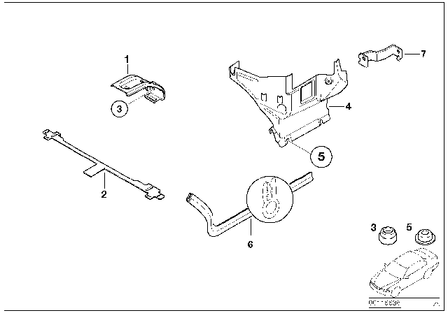 1999 BMW Z3 Various Body Parts Diagram