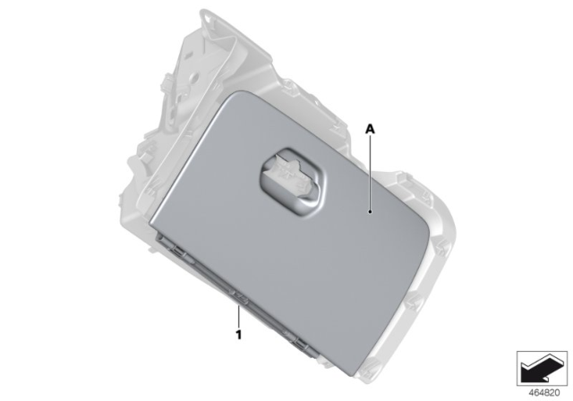 2019 BMW 740i xDrive Individual Glove Compartment Diagram