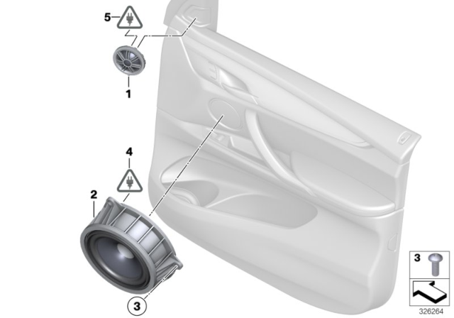 2018 BMW X5 M Single Parts For HIFI System Diagram 1