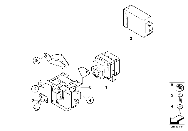 2005 BMW 645Ci Night Vision Camera Diagram