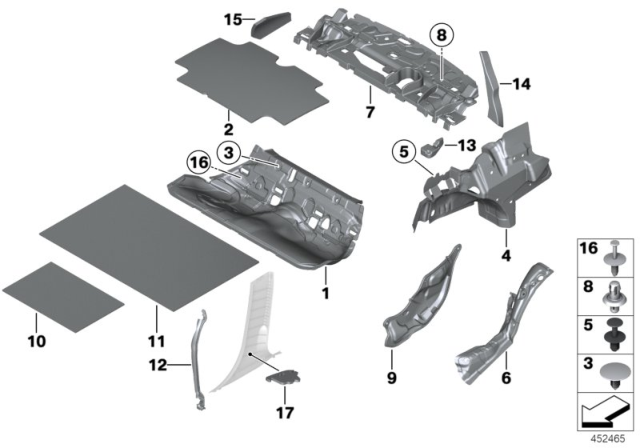 2013 BMW 328i Sound Insulating Diagram 2