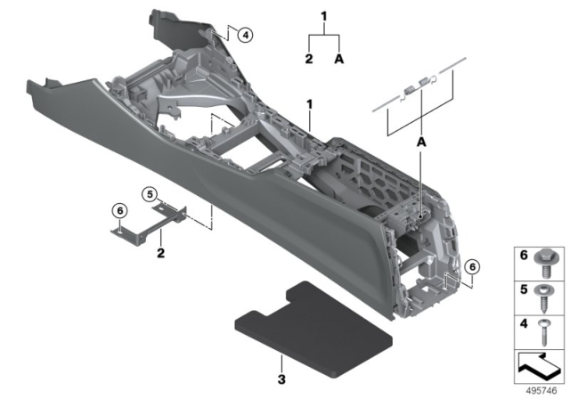 BRACKET F CENTER CONSOLE, CE Diagram for 51166806835