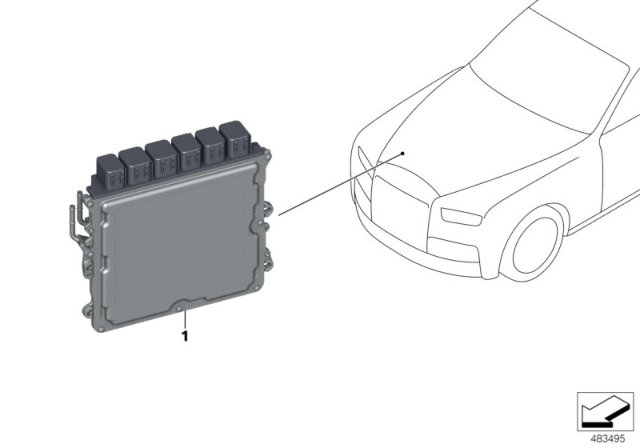 2020 BMW M760i xDrive BASE CONTROL MODULE DME 8CT0 Diagram for 12149894926