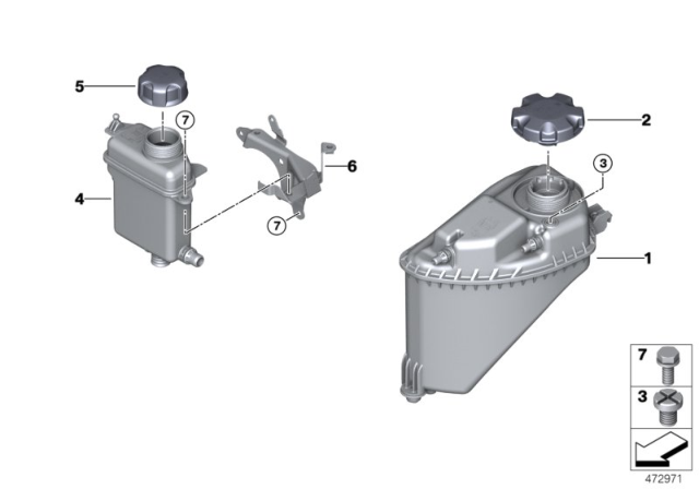 2018 BMW M760i xDrive Expansion Tank Diagram