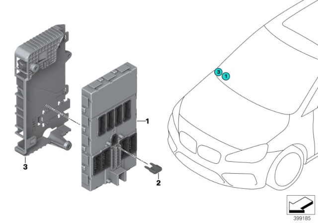 2016 BMW X1 Control Unit Body Domain Controller BDC Diagram