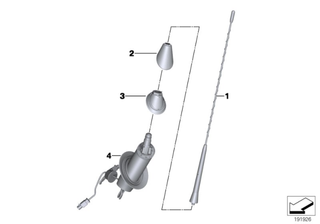 2013 BMW Z4 Single Components For Short Rod Antenna Diagram