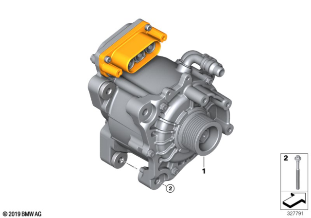 2015 BMW i8 Alternator Starter Generator Unit Diagram for 12317649390