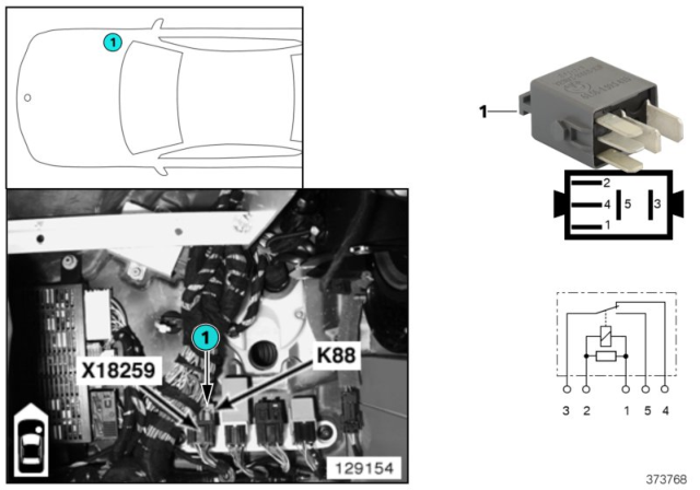 2002 BMW Z8 Relay, Steering Column Adjust Diagram 2