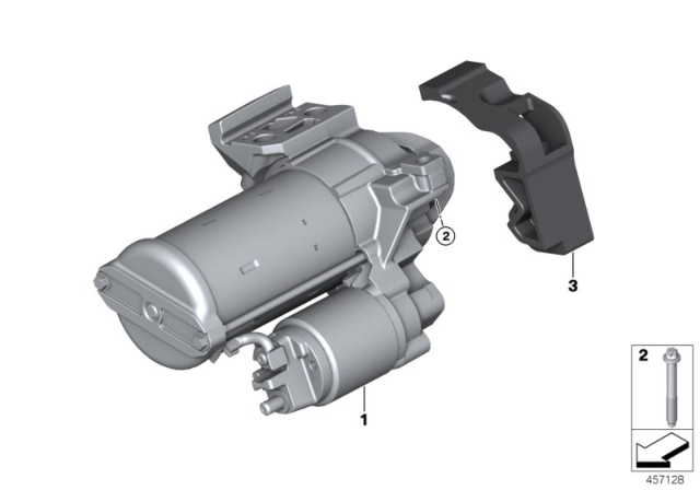 2017 BMW 440i Gran Coupe Exchange Starter Motor Diagram for 12418625996