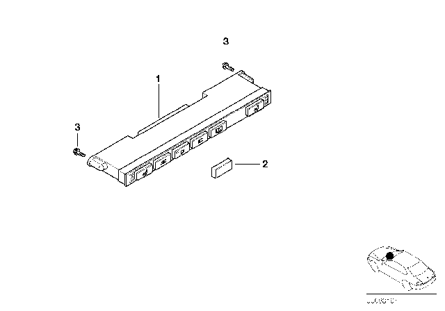 2001 BMW 325Ci Switch Unit, Centre Console Diagram