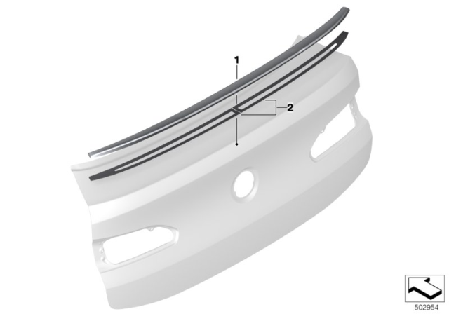 2020 BMW X4 M M Rear Spoiler Diagram