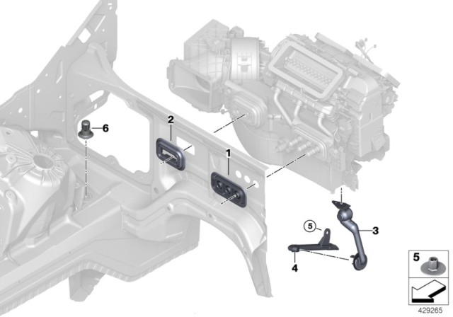 2016 BMW X5 M Assorted Grommets Diagram